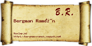 Bergman Ramón névjegykártya